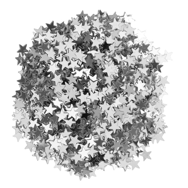 Confeti metálico con forma de estrella y purpurina para cumpleaños, bodas y fiestas. 6mm