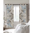 thumbnail image 4 of Bohemia Flowers Blackout Curtains for Bedroom Living Room Darkening Curtains 54 Inch Long Boho Ethnic Rustic Abstract Pattern Short Curtain for Small Window Treatment Grommet Drapes 52"x54"x2, 4 of 9