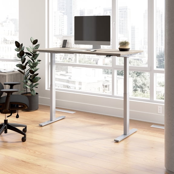 Move 60 Series 60W Adjustable Standing Desk in Modern Hickory - Engineered Wood