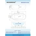 thumbnail image 6 of WOODBRIDGE 67" Acrylic Freestanding Bathtub Contemporary Soaking Tub with chrome Overflow & Drain, B-0028, 6 of 6