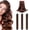 Coffee, variant on 3‑Pack Overnight Heatless Hair Curlers, Jumbo Flexi Rods With Hook & Satin Hair Scarf, No‑Heat Curling Set For Long & Medium Hair