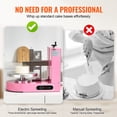 thumbnail image 4 of VEVOR Cake Decorating Machine, Cake Cream Spreading Coating Smearing Machine, Low Noise Cake Frosting Machine, Turntable with Adjustable Scraper, for 6" to 14" Cake, 25-320RPM Rotating Speed, Pink, 4 of 9