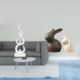 thumbnail image 2 of Juego De Esculturas Modernas De Conejo De Resina Con Forma De Llama Y Porcelana Para Escritorio, Oficina, Patio, Estantería, Armario, Jardín, Adorno De Pascua, Regalo, 2 of 8