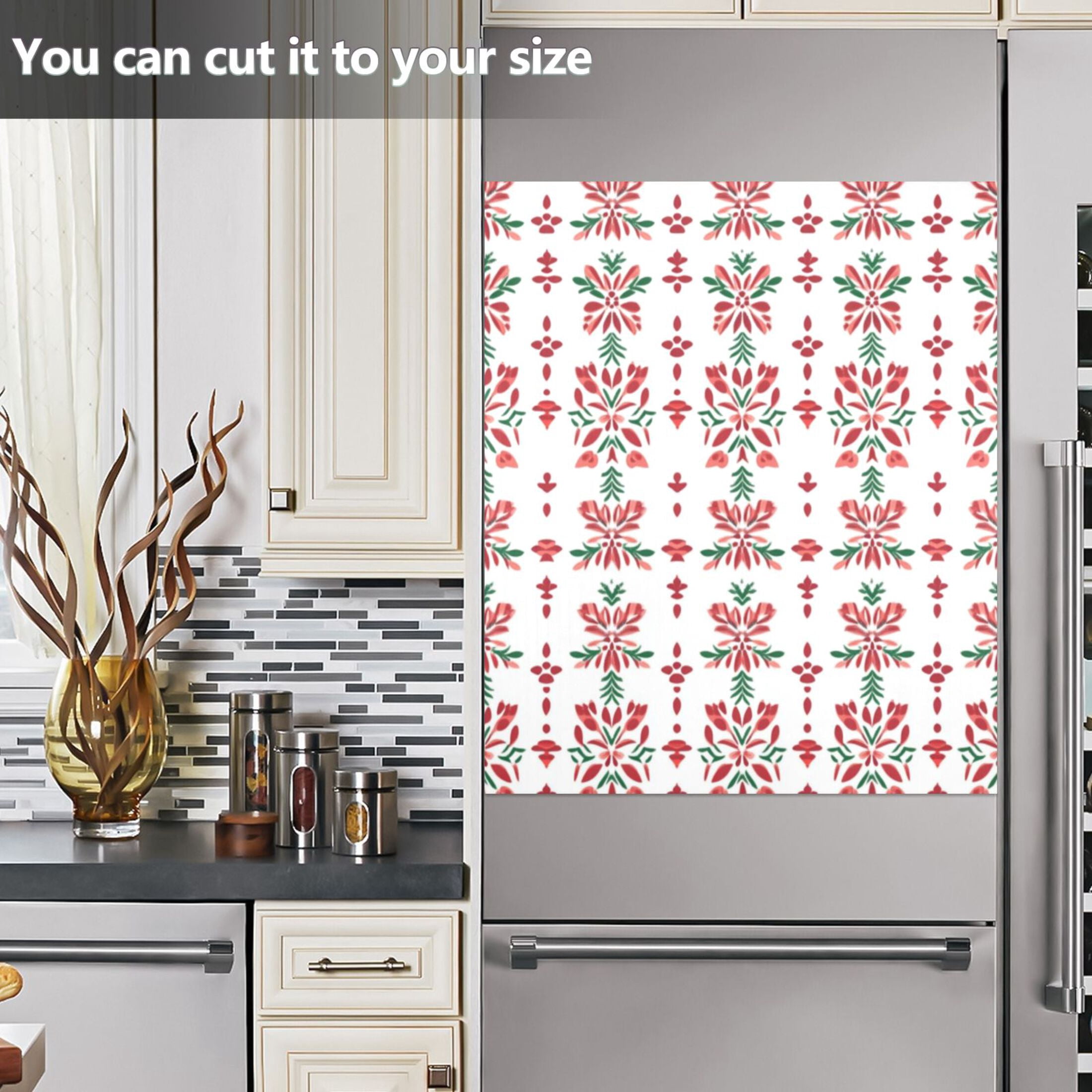 Dishwasher Magnetic Sticker 23x26 Inch Refrigerator Magnetic Sticker Washing Machine Magnetic Sticker Kitchen Panel Magnetic Sticker Home Decor Christmas Stripes