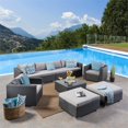 thumbnail image 3 of Santa Rosa 6 Seater Wicker Sectional with Aluminum Frame Gray/Silver, 3 of 34