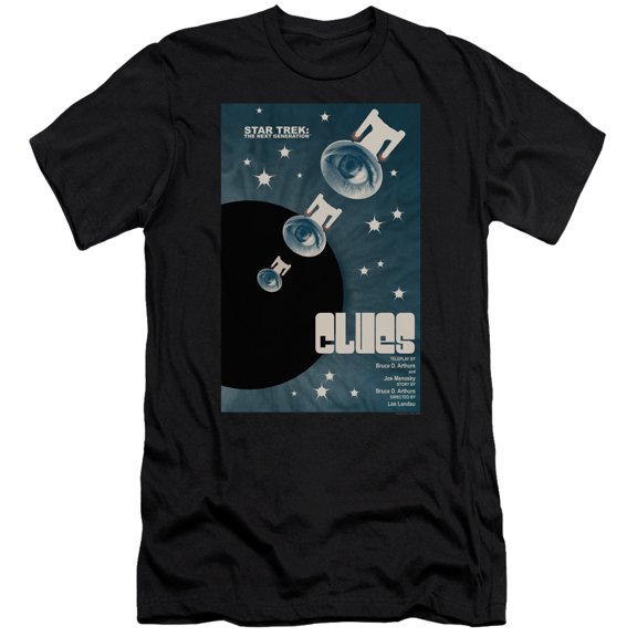 Star Trek Tng Season 4 Episode 14 Premium Canvas Adult Slim Fit 30/1 T-Shirt Black