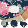thumbnail image 4 of Pioneer Flower Floral Print Pattern Round Fitted Tablecloth with Elastic Edge,Dining Table Cover Waterproof,Outdoor Round Tablecloth for Camping,Dining,Indoor and Outdoor, 4 of 7