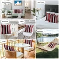 thumbnail image 6 of Red Black Outdoor Pillow Covers Set of 2 Grey Striped Abstract Modern Vertical Stripes Waterproof Throw Pillow Case Decorative Square Cushion Cover for Patio Couch Garden Balcony, 24"x24", 6 of 9