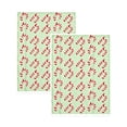 thumbnail image 2 of Green Christmas Patterns Hand Towels Set of 2, Soft Absorbent Decorative Holiday Towels, Xmas Seasonal Towel for Bathroom Kitchen Home Decoration & Gift,23.6x15.7in, 2 of 7