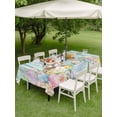 thumbnail image 3 of Outdoor Tablecloth with Umbrella Hole and Zipper, Easter Rectangle Table Cloth 60x102 Inch Waterproof Tablecloth, Spring Rabbit Eggs Flowers Leaf Green Wooden Plank Picnic Table Cover for Patio, 3 of 7