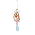 thumbnail image 2 of Northlight 7" Gingerbread Kisses Chef sitting on a Spatula Christmas Ornament - White/Gold, 2 of 2