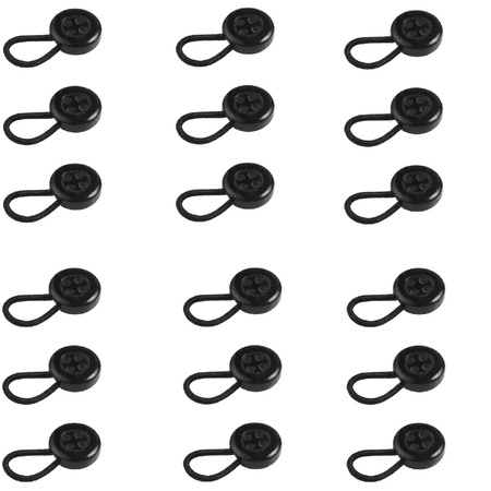 Xiulqiz Cloth Button Extender, 18 Pcs Neck Button Extender for Mens Dress Shirt Comfortable Tie Collar Expander Shirt Collar Extension, Black