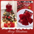 thumbnail image 5 of Christmas Decor,Burgundy Velvet Wreath Bows,Small Christmas Bows Xmas Decorative Ties,Bow Ornaments Wreaths Twist-Tie Bows for Gift-Wrapping.(#A Small Size）, 5 of 8