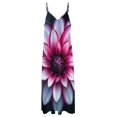 thumbnail image 6 of Flower Sleeveless Suspender Dress Summer Fashion Casual Long Dress, 6 of 9