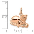 thumbnail image 3 of FB Jewels 14k Rose Gold Solid Polished Open-Backed Cat Charm, 3 of 3