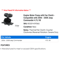 thumbnail image 2 of Engine Water Pump with Fan Clutch - Compatible with 2006 - 2008 Jeep Commander 4.7L V8 2007, 2 of 2