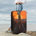 thumbnail image 3 of Lsque Tree Hollow Meditating Giraffe Printed Luggage Cover, Travel Luggage Protector,Scratch and Dirt Resistant, Fits 18-32 Inch Luggage -, 3 of 9