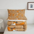 thumbnail image 4 of YST Cute Fox Comforter Set for Teens Orange Fox Bedding Set Wild Animals Bedding Home Decor for Kids Comforter Twin Size Plants Floral Quilted Duvet Set, 4 of 6