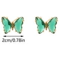 thumbnail image 4 of Fiudx Pendientes de Diamantes Multicolores de Moda, Diseño de Anillo Moderno, Material de Aleación, Empaque Elegante, 1 Par de Pendientes, Imprescindible para La Fashionista, Ideal para Fiestas de No, 4 of 4