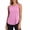Pink, variant on cocolona Womens Summer Workout Tank Tops Outdoor Running Lightweight Ruffle Sleeveless Tee Shirts Crew Neck Solid Color Pullover Blouses