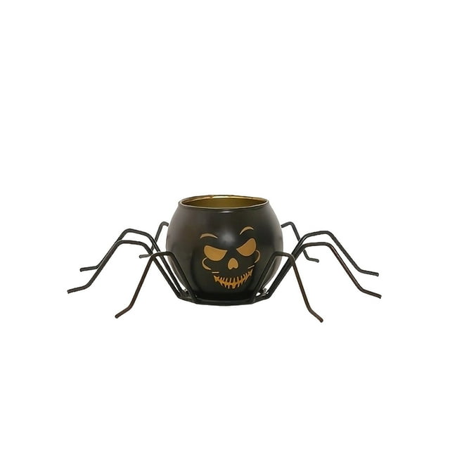 SLYNSHome Halloween Spider Table Decor Candle Holder Tea Candle Lanterns for Halloween Party Table Home Decor