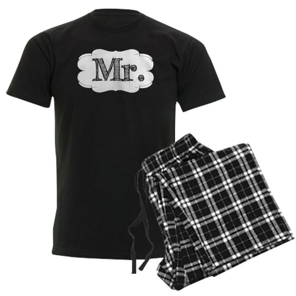 CafePress - His & Hers Men's Dark Pajamas - Men's Dark Loose Fit Cotton Pajama Set