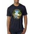 thumbnail image 1 of Wild Bobby, Enjoy Life Vintage Beach Surf Sailboat, Pop Culture, Men Premium Tri Blend Tee, Vintage Navy, X-Large, 1 of 4