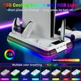 thumbnail image 5 of PS5/Slim/Pro Cooling Station for PlayStation 5 Console,PS5 Cooler Fan with Dual PS5 Controller Charger Incl. 3 Level Fans,Headset,USB Hubs,PS5/Slim Stand for PlayStation 5 Accessories, 5 of 9