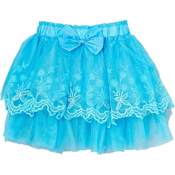Wenchoice Girl's Blue Lace Tiered Tutu - L(5T-6T)