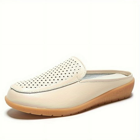 

Women s Comfortable Slip On Closed Toe Flat Slide Shoes Perforated Mules Breathable Outdoor Slides-37