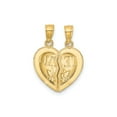 thumbnail image 3 of 14k Yellow Gold Breakable Heart Pendant Set with Te Amo and Dove Design for Women or Unisex, Latin Style Love Symbol, Romantic Spanish Necklace Duo, 3 of 6