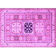 thumbnail image 1 of Ahgly Company Indoor Rectangle Geometric Purple Traditional Area Rugs, 5' x 7', 1 of 4