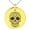 Gold, variant on Stainless Steel Day of the Dead Calaveras Mischievous Skull Engraved Small Medallion Circle Charm Pendant Necklace