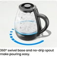 thumbnail image 6 of Chefman 1L Electric Glass Kettle w/ LED Indicator Light, Automatic Shutoff - Black, New, 6 of 8