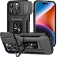 thumbnail image 1 of Funda para GANGXUN iPhone 15 Pro - Soporte metálico, Función magnética, Negro, 1 of 6