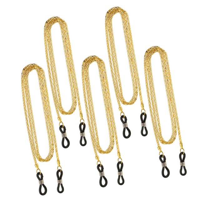 Paquete de 5 cadenas shamjiam para Gafas Correa Oro