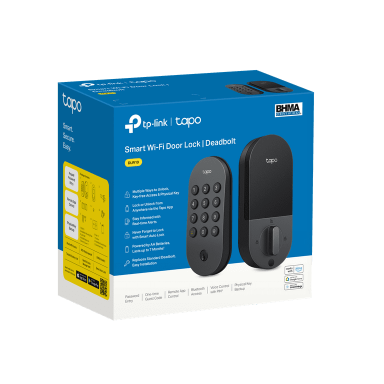 TP-Link Tapo Smart Door Lock, Keyless Entry, Black photo 2