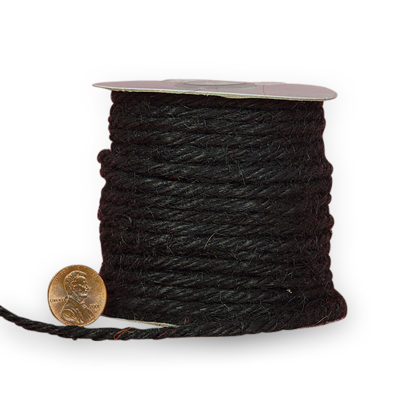 3.5mm X 25 Yards Black Jute Cord by Paper Mart