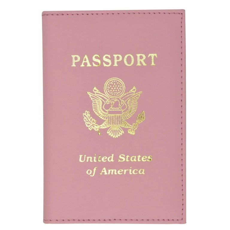 Marshal USA Gold Logo Passport Cover Holder for Travel 151 PU USA Purple