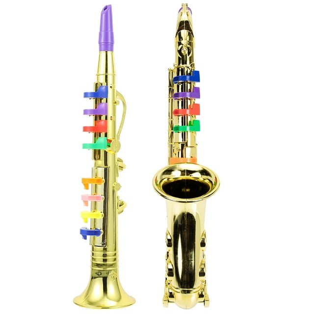 2 Pcs Modèles de Jouets Instruments Saxophone Jouets Éducatifs d'Apprentissage