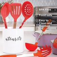 thumbnail image 4 of Culinary Couture Kitchen Utensils Set Cooking Essentials Silicone & Stainless Steel Set of 6 Red, 4 of 9
