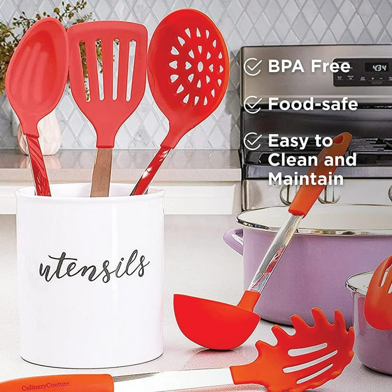 Essential Silicone Red Utensils (Set of 4) Essential Silicone Red Utensils (Set of 4)