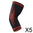 thumbnail image 1 of DYNWAVECA 5-6pack Elbow Brace Arm Support Wrap Workout Compression Sleeve Orange L XL 24 5 Pcs, 1 of 8