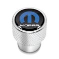thumbnail image 2 of Mopar in Black on Shining Silver Aluminum Tire Valve Stem Caps, 2 of 5