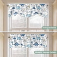 thumbnail image 5 of Tie Up Valance Curtain for Kitchen, Cute Dinosaurs Blue Geometric Rod Pocket Short Curtains Adjustable Tie-Up Shade Valances, Summer Beach Palm Tree Window Treatment for Bathroom Living Room Bedroom, 5 of 9