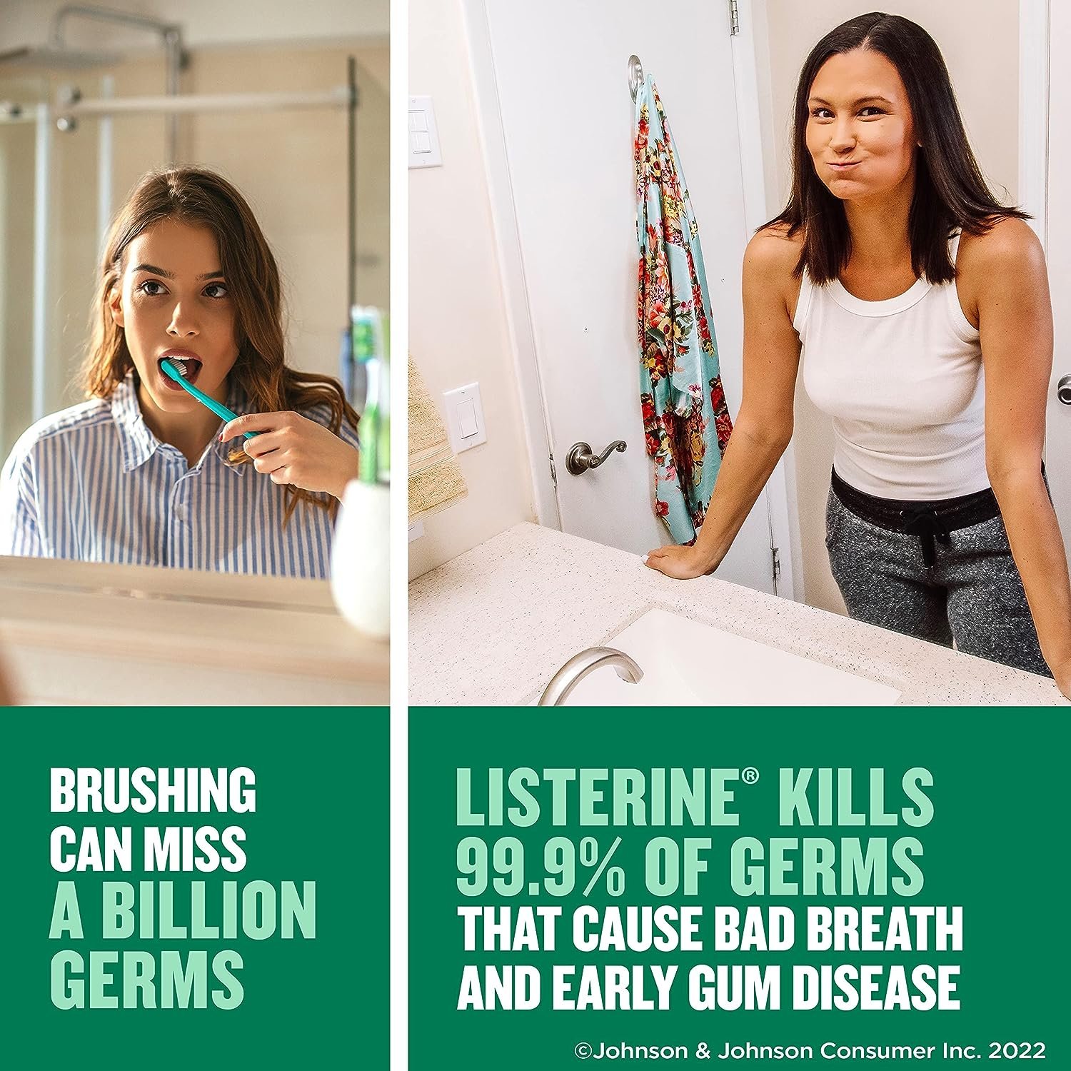 Listerine Freshburst Antiseptic Mouthwash for Bad Breath, 500 mL x 2 - image 4 of 8