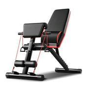 Unique Weight Bench Adjustable Utility Exercise Workout Bench with Barbell Rack and Preacher Pad Leg Extension for Full Body Home Gym Strength Training Multi-Purpose Folding Flat Incline Decline Bench