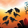 thumbnail image 4 of yuksok 6 Pieces Realistic Black Feathered Crows Animal Model Halloween Crows and Ravens, 4 of 8