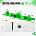 thumbnail image 2 of Garvee Bolt-On Tractor Bucket Grab Hooks, 2 in Receiver + 1/2 in D-Rings, Fits JD 53/57/61/72 in Buckets (Not 49 in), Green, 2 of 6