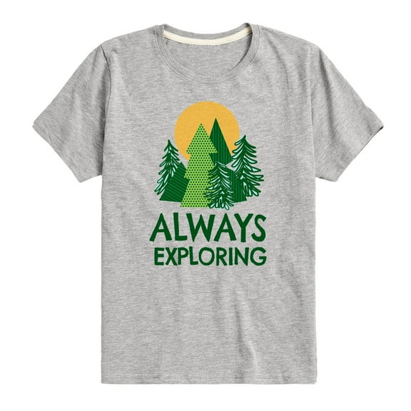 Instant Message - Always Exploring - Toddler And Youth Short Sleeve Graphic T-Shirt